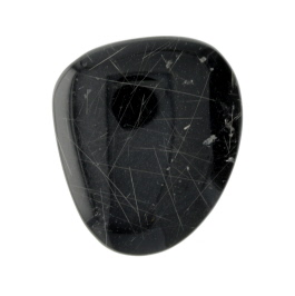 29X25mm Rutilated Quartz On Black Agate