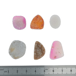 21x19 to 15x12mm Bezel Edge Druzy Set Of 6