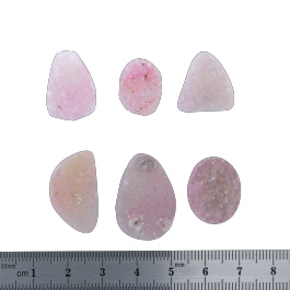 25x17 to 17x12mm Bezel Edge Druzy Set Of 6