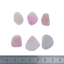 19x17 to 17x11mm Bezel Edge Druzy Set Of 6