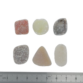 22x17 to 15x14mm Bezel Edge Druzy Set Of 6