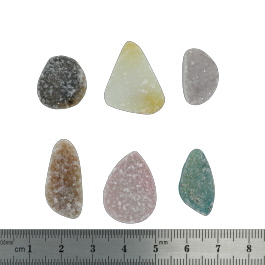 24x18 to 18x12mm Bezel Edge Druzy Set Of 6