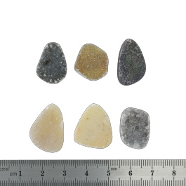 20x17 to 15x15mm Bezel Edge Druzy Set Of 6