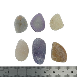 29x15 to 17x15mm Bezel Edge Druzy Set Of 6