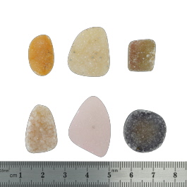 28x19 to 15x12mm Bezel Edge Druzy Set Of 6