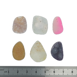 23x18 to 20x12mm Bezel Edge Druzy Set Of 6