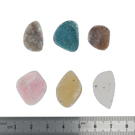 21x19 to 16x15mm Bezel Edge Druzy Set Of 6