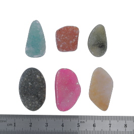 27x16 to 16x15mm Bezel Edge Druzy Set Of 6