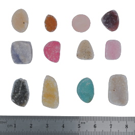 19x11 to 11x9mm Bezel Edge Druzy Set Of 12