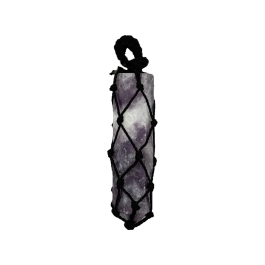 Iolite Cord Wrapped Pendant