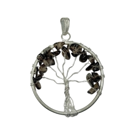 Smoky Quartz Tree Of Life Pendant