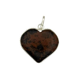 Mahogany Obsidian Heart Pendant
