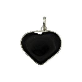 Black Tourmaline Heart Pendant