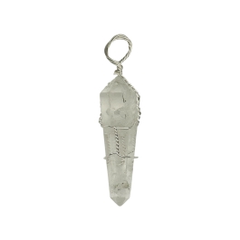 Quartz Double Terminated Wire Wrapped Pendant