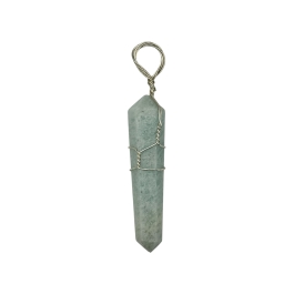 Amazonite Double Terminated Wire Wrapped Pendant