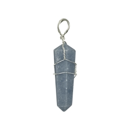 Angelite Double Terminated Wire Wrapped Pendant
