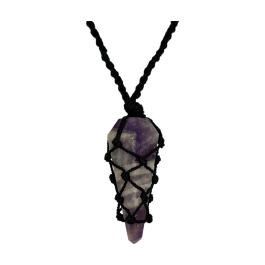Amethyst Cord Wrapped Pendulum