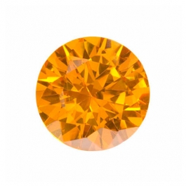 15mm Round Golden Yellow CZ - Pack of 1