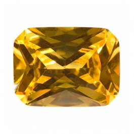 16X12mm Octagon Yellow CZ - Pack of 1