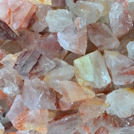 WireJewelry 11 lbs of Bulk Rough Fire Quartz Stone - Large Natural Rough Stone and Crystals for Tumbling
