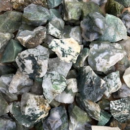 WireJewelry Green Moss Agate Rough - Large Natural Gemstones in 1.5 LB Bag