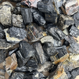 WireJewelry Black Tourmaline Agate Rough - Large Natural Gemstones in 3 LB Bag