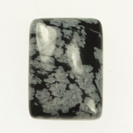 Snowflake Obsidian 13x18mm Rectangle Cabochon