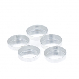 8mm Fine Silver Bezel Cup - Pack of 5