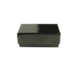 1 3/4 X 1 1/8 X 5/8 Inch Gloss Black Jewelry Box - Pack of 3