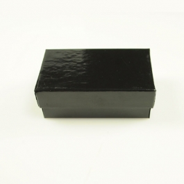2 1/2 X 1 1/2 X 7/8 Inch Gloss Black Jewelry Box - Pack of 3