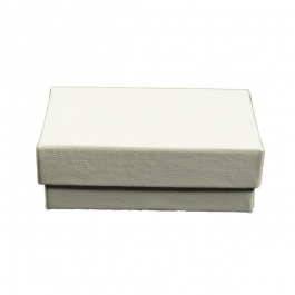 2 1/2 X 1 1/2 X 7/8 Inch White Swirl Jewelry Box - Pack of 3