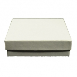 3 1/2 X 3 1/2 X 1 Inch White Swirl Jewelry Box - Pack of 3
