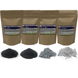 WireJewelry 4 Step Rock Tumbler Abrasive Grit and Polish Kit, 5 Batches Eco