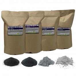 WireJewelry 4 Step Rock Tumbler Abrasive Grit and Polish Kit, 25 Batches