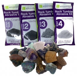 Rock Tumbler Refill Grit Kit with Pellets, FREE SHIPPING!