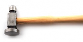 Flat Face Chasing Hammer with Wood Handle - Economy