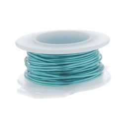 20 Gauge Round Silver Plated Pacific Blue Copper Craft Wire - 25 ft