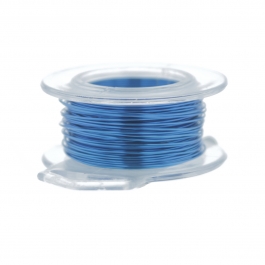 20 Gauge Round Silver Plated American Blue Copper Craft Wire - 25 ft