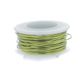 26 Gauge Round Silver Plated Peridot Copper Craft Wire - 45 ft