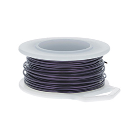 30 Gauge Round Purple Enameled Craft Wire - 150 ft