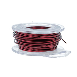 24 Gauge Round Burgundy Enameled Craft Wire - 60 ft