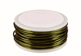 16 Gauge Round Olive Enameled Craft Wire - 15ft