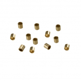 2 x 2mm Gold Filled Tube Crimp Beads -  Pack of 100