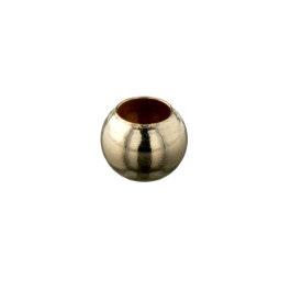 Gold Filled Bright Beads 6mm Large Hole (h:3.5mm) - Pack of 5