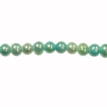 5-6mm Aqua Freshwater Potato Pearls Large 1.2mm Hole - 16 Inch Strand