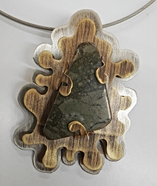 Kim St Jean Puzzle Piece Raised Pendant