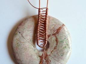 Woven Bail Donut Pendant