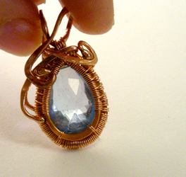Wire Jewelry Pendant Saving the London Blue Pendant
