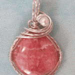 Rhodochrosite wire wrapped by Beverly Brown