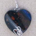 Bloodstone Heart Pendant